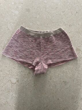 aerie Heathered Pink Knit Lounge Shorts